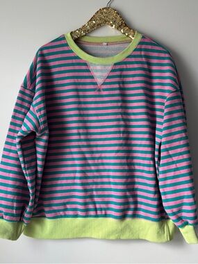 Striped oversized sweatshirt